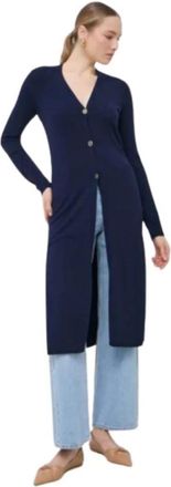 Twinset Long Truien - Dames - Lange truien - Blauw - XS - Truien & Vesten