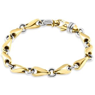 Pompeii3 Mens Link 14k Gold (47gram) or Platinum (75gram) 8mm Bracelet 8.5