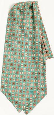 Valentino Garavani Silk Ascot with Pointy Motif Man GREEN/MULTICOLOUR UNI