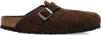 Birkenstock Boston Soft Footbed Suede Leather Narrow Fit - Dames - Slip ons - Bruin - 41 EU - Leer - Schoenen