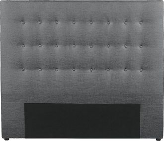Vente-Unique Cabecero capiton&eacute; 180 cm - Tela - Gris - FRANCESCO