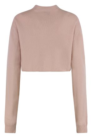 Le Kasha Womens Cropped Sweater Light Pink Cashmere