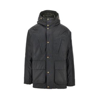 Barbour Oakdale waxed cotton padded parka coat Man XXL