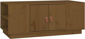 vidaXL Vidaxl - Mesa de centro madera maciza de pino marrón miel 100x50x41 cm