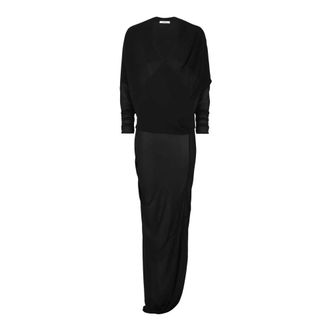 Entire studios Wrap Dresses, female, Black, Size: XS Wide V-neck Wrap Dress