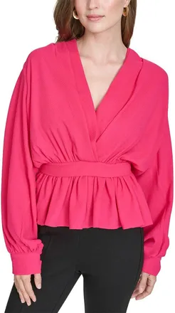 Halston Heritage Tie Waist Blouse