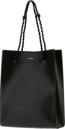 Jil Sander Womens Tangle Shoulder Bag Black Calf
