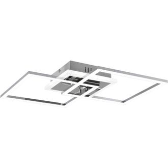 Reality Reality Leuchten - venida plafoniera led 25W 3000lm, 4000K doppio quadrato cromato con luce centrale dimmerabile con interruttore L.58CM