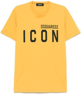 Dsquared2 T-shirt met logoprint - Geel