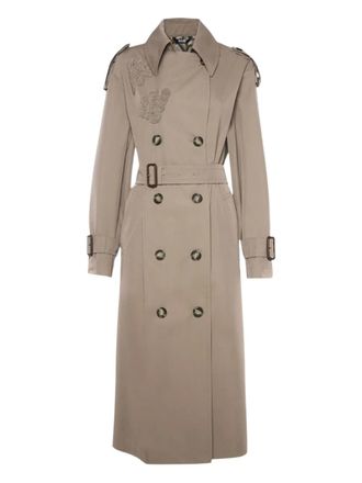 Bazar Deluxe double-breasted trench coat - women - Cotton/Polyamide - 40 - Brown