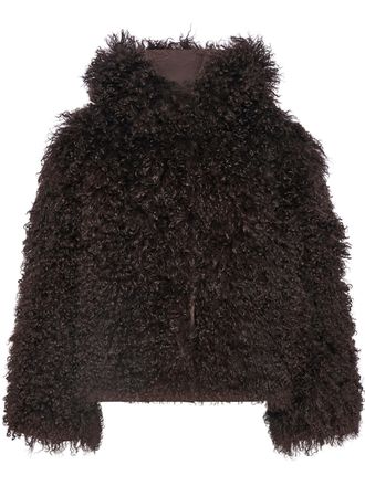 Yves Salomon Doudoune 65CM Reversible Plush Coat