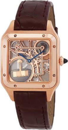 Cartier Santos-Dumont Large Model Skeleton With Micro Rotor Automatic WHSA0030