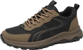 Generic Soft Soled Leathe Men Shoes Low Cut Anti Slip wear Resistant Durable Sports and Leisure Sports Shoes (Khaki,5.5)