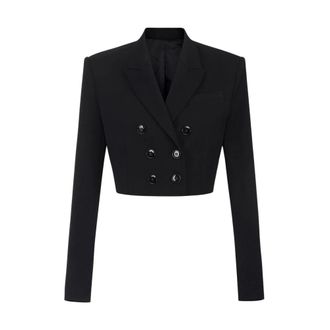 Elisabetta Franchi Blazers, female, Black, L, Black Jackets for Women