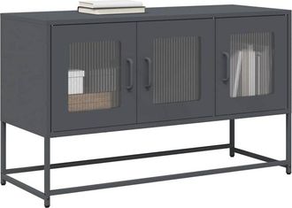 vidaXL Vidaxl - Mobile tv Antracite 100,5x39x60,5 cm Acciaio Laminato a Freddo