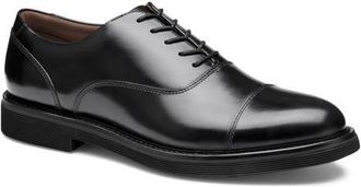 Johnston & Murphy Tyson Cap Toe Oxford in Black Full Grain at Nordstrom, Size 10.5
