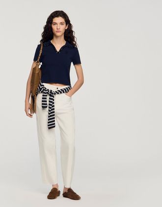 Sandro Pearl collar polo