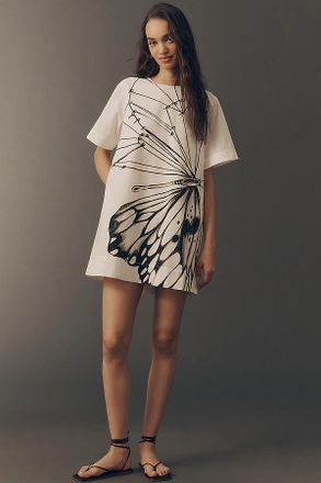 Maeve The Emmy Short-Sleeve Swing Mini Dress by Maeve