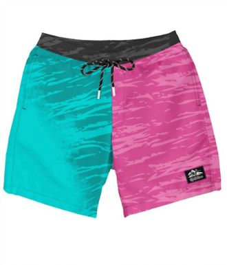 Tipsy Elves Mens Color Changing Swim Trunks In Pink & Teal
