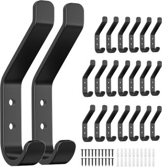 OEM Pack De 50 Ganchos De Pared Atornillables Para Paneles Ac&uacute;sticos, Paneles De Pared, Dormitorio, Sal&oacute;n, Ba&ntilde;o, Para Vestidor, Chaquetas, Metal, 10 Cm