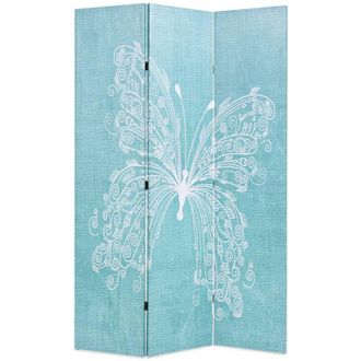vidaXL Biombo divisor plegable 120x170 cm mariposa azul Vidaxl