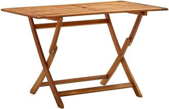 vidaXL Folding Garden Table 120x70x75 cm Solid Acacia Wood vidaXL