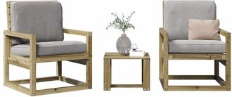 vidaXL Set Salotto da Giardino 3 pz in Legno Impregnato di Pino - Vidaxl