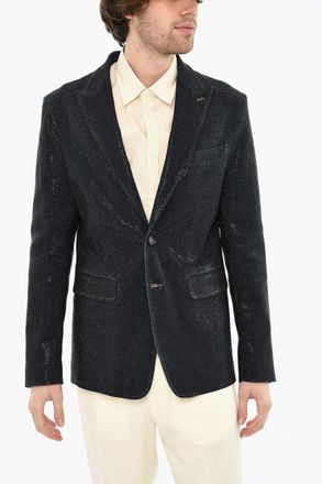 Dsquared2 Blazer a 2 Bottoni con Strass All-Over Dsquared2