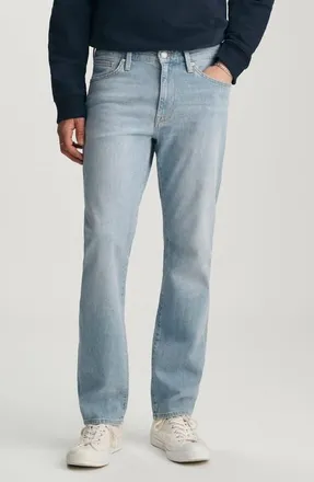 Mavi Zach Straight Leg Jeans in Light Sky Ocean Blue at Nordstrom, Size 30 X 32