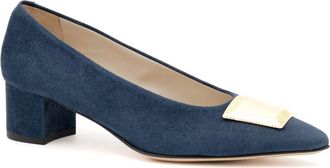 Amalfi By Rangoni Piramide Pointed Toe Pump in Navy Cashmere Gold Ornament at Nordstrom, Size 8.5