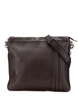 Gucci 2000-2015 Leather crossbody bag - men - Calf Leather - One Size - Brown