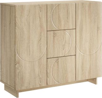 vidaXL Aparador Roble Sonoma 85,5 X 31 X 75 Cm Madera De Ingenier&iacute;a Vidaxl