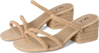Mia Womens Inara Dress Sandals In Natural Beaded