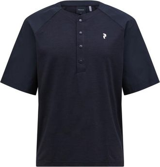 Peak Performance Trail Snap Henley S/S Velotrikot f&uuml;r Herren | blau