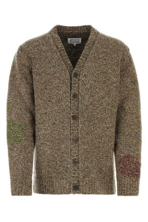Maison Margiela Brown Wool Blend Cardigan