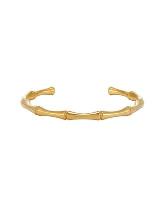 Adornia Adornia 18K Plated Stainless Steel Tarnish-Resistant Bamboo Cuff Bracelet