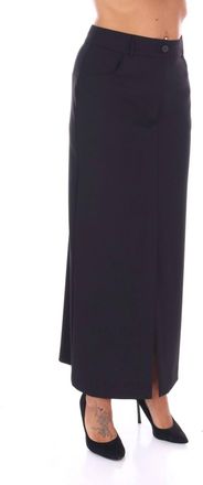 Beatrice .B Womens Tessuto Twill Long Skirt In Black