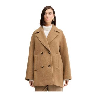 Max Mara Jassen, Dames, Bruin, M, Wol, Obliqua Jas