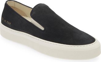 Common Projects Suede Slip-On Sneaker in Black at Nordstrom, Size 12Us