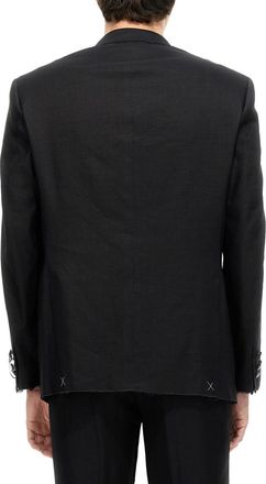 Tonello Single-Breasted Peaked Lapel Blazer - Black
