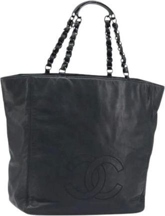Chanel Pre-owned Tote Bags, female, Black, Size: ONE SIZE Pre-owned Vintage Tote Bag