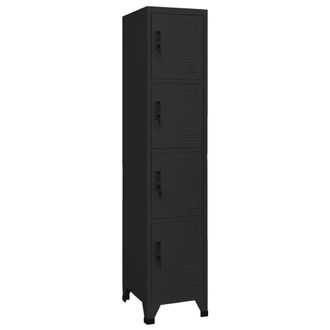 vidaXL Vidaxl - Taquilla De Acero Negro 38x45x180 Cm