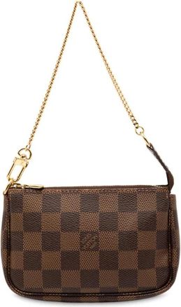 Louis Vuitton Pre-owned Handbags, female, Brown, Size: ONE SIZE Pre-owned Damier Ebene Pochette Cosmetic Pouch