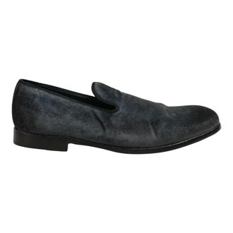 Dolce & Gabbana Instappers Loafers - Heren - Schoenen - Blauw - Maat: 41 EU Leer