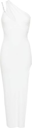 Nissa one-shoulder crepe gown - women - Polyester/Spandex/Elastane - 36 - White