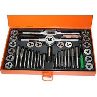 Trade Shop Trade Shop - Traesio - Filiera 40 Pz Filiere Maschi e Femmine x Filettatura Ferro In Valigetta