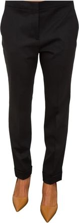 Etro Slim-fit broek - Dames - Slim Fit Broeken - Zwart - L - Wol - Broeken