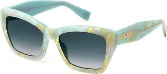 Furla Womens SFU778 55 09E6 Sunglasses - Green - One Size