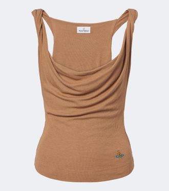 Vivienne Westwood Top Anna de punto drapeado