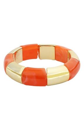 Panacea Resin Stretch Bracelet in Orange at Nordstrom